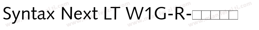 Syntax Next LT W1G-R字体转换